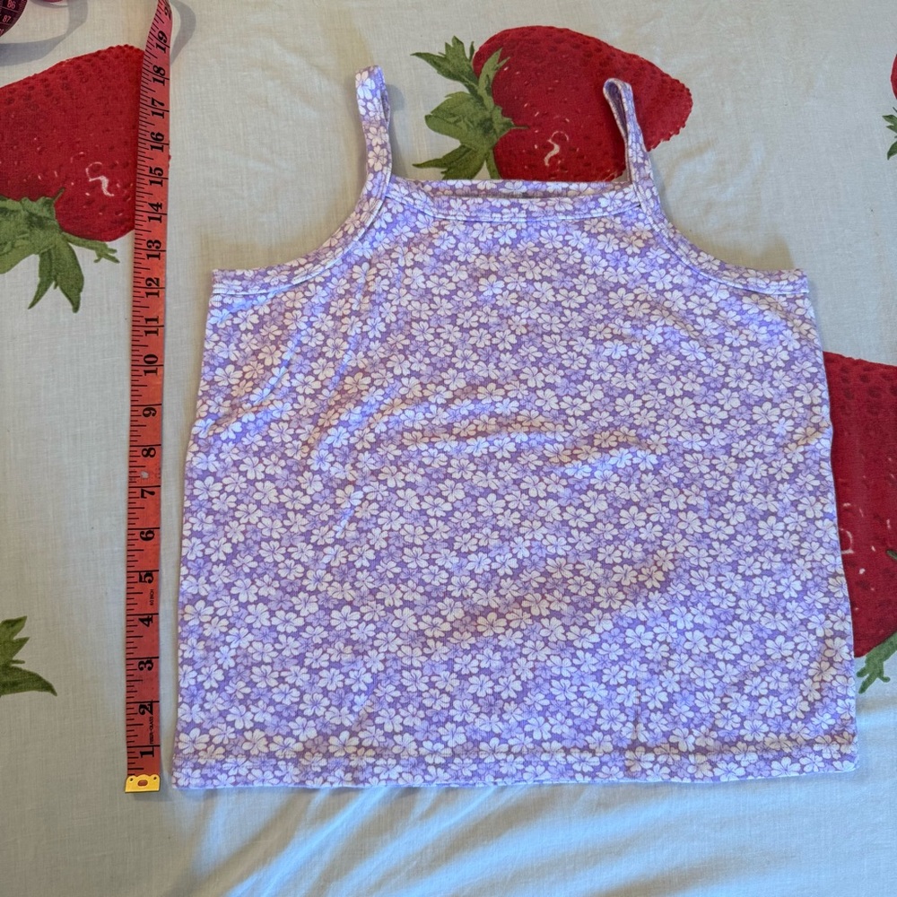 GAP Purple and White Floral Top